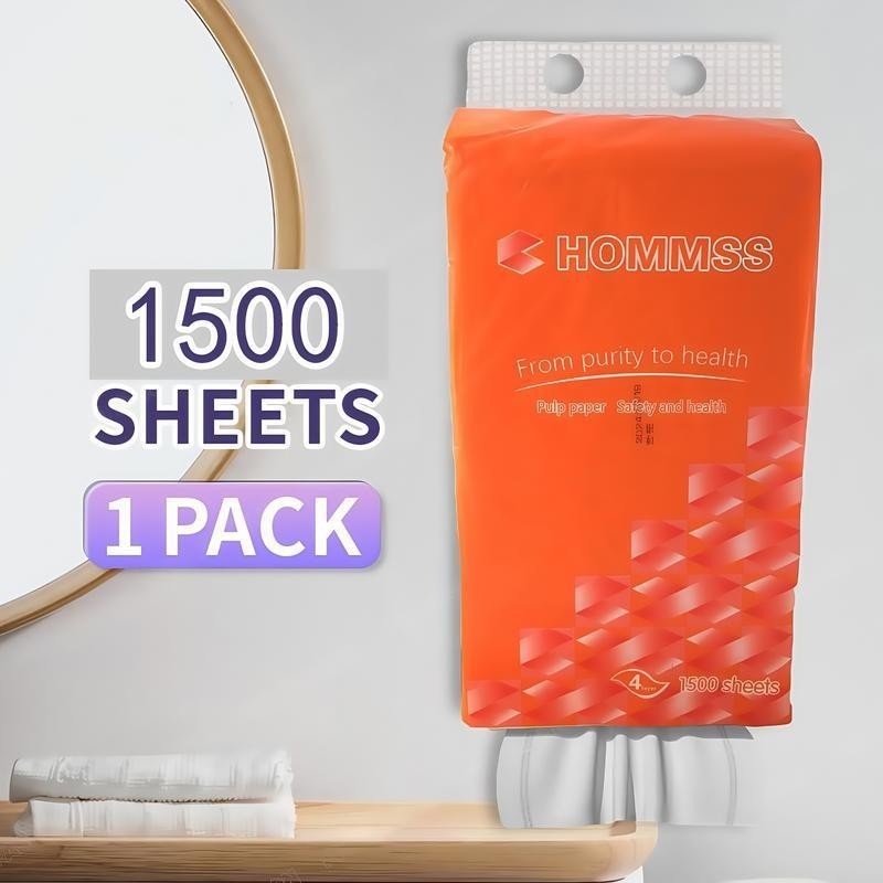 【Buy 1 take 2 】1500 sheets Paper Air Cushion Toilet Paper Hanging Wall Tissue Wood