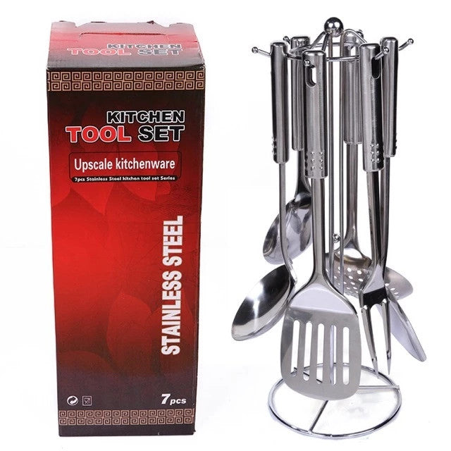 7PCS-SET Stainless Steel Kitchen Utensil Tool Set Kitchenware Utensils & Gadgets
