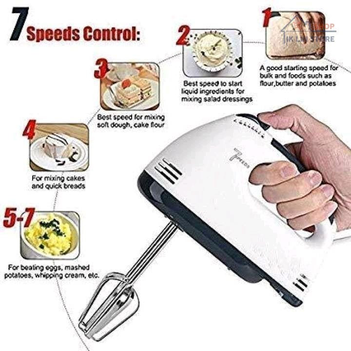 Scarlett HE-133 Hand Mixer Egg Beater Mini Hand Mixer Whipped Cream Baking Mixer 7 Speed